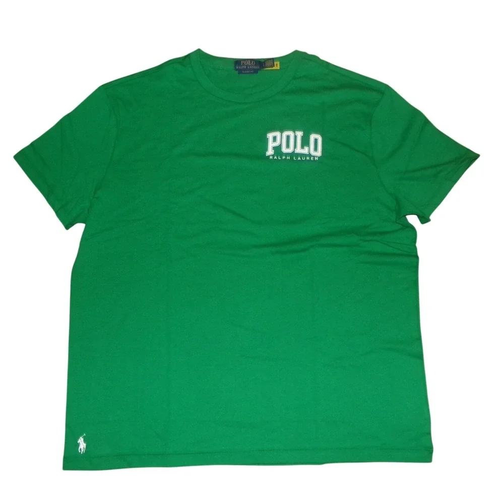Polo Ralph Lauren Mens SZ LRG Green Logo Crewneck T-Shirt NWT